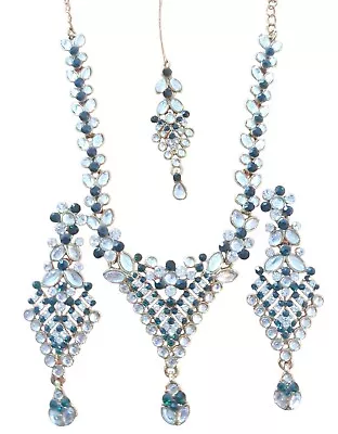 $39.95 • Buy Kundan  Necklace Earrings Set Indian Bollywood Wedding Artifical Jewellery