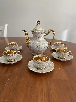 Vintage Gold Crown Brand Japanese Teapot With Six Cups And Saucers • $100
