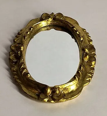 Vintage Small Oval Italian Giltwood Florentine Mirror Gold Made In Italy • $89.99