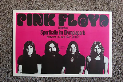 Pink Floyd Concert Poster 1972 Munich Germany Sporthalle Im Olympiapark-- • $4.25