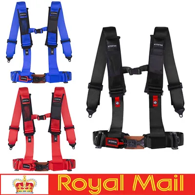 NEW 3'' 4 Point Racing Safety Harness Seat Belt With Pocket /Soft Shoulder Pad  • £115.23
