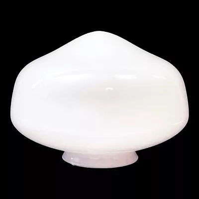 ANTIQUE MILK GLASS SCHOOLHOUSE LIGHT GLOBE WHITE PERFECT Rounded Top    • $29.99