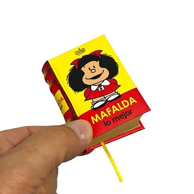 New Mafalda Lo Mejor Humor Fino Tiras Comicas Miniature Book Pasta Dura Quino • $11.99