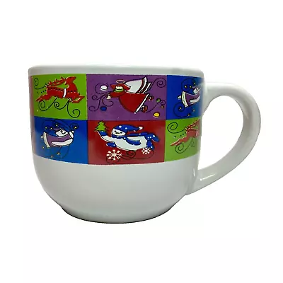 Mulberry Home Collection Christmas Winter Large Tea Cup Coffee Mug Soup Bowl EUC • $12.98