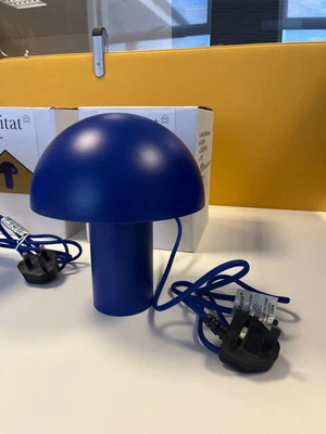 £25 • Buy Habitat Ngami Mushroom Touch Table Lamp  Blue