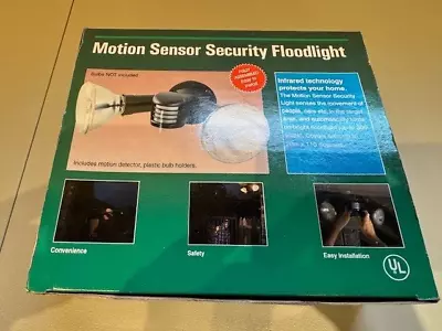 Flood Light Motion Sensor Dual Head Lamp Outdoor Security Detector Black • $19.95