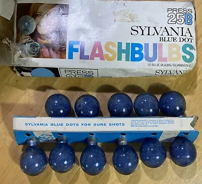 11 SYLVANIA Blue Dot 25B FlashBulbs PRESS 25B Flash Bulbs For Camera • $8.99