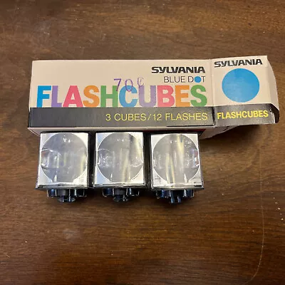 $12.99 • Buy Sylvania Blue Dot Magicubes 3 Cubes 12 Flashes NEW OLD STOCK NIB