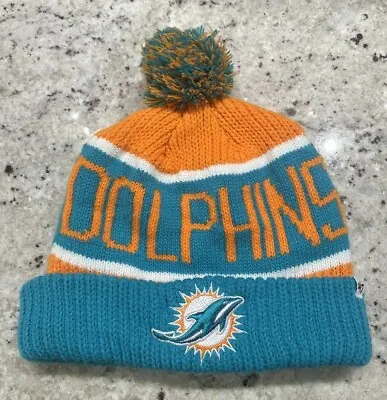 Miami Dolphins '47 Brand Knit Pom Pom Beanie • $17.99