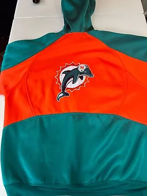 Miami Dolphins Reebok NFL Team Apparel Vintage Polyester Hoodie • $34.95