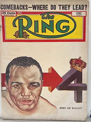 The Ring Magazine June 1950 Boxing Jersey Joe Walcott Cover • $12.99