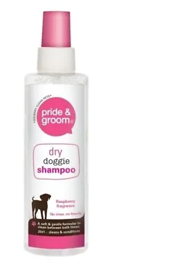£4.95 • Buy Pride & Groom Dry Dog Doggie Pet Shampoo Spray 200ml Dry No Water Or Rinse Wash