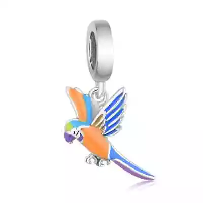COLOURFUL PARROT (Bird) S925 Sterling Silver Charm By Charm Heaven • $28.50