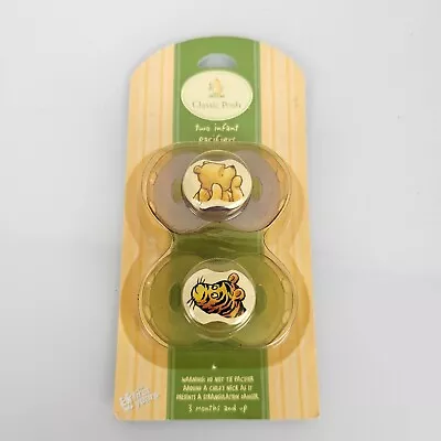 NEW In Package Classic Pooh Latex Pacifier LOT Baby Tigger Disney 2003 Vintage • $39.99