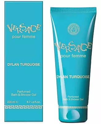 VERSACE DYLAN TURQUOISE Perfumed SHOWER GEL For Women 6.7 Oz 200 Ml New In Box • $29.95