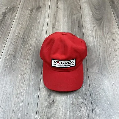 RVCA Snapback Hat Cap Balance Of Opposites Red VA RVCA • $14.95