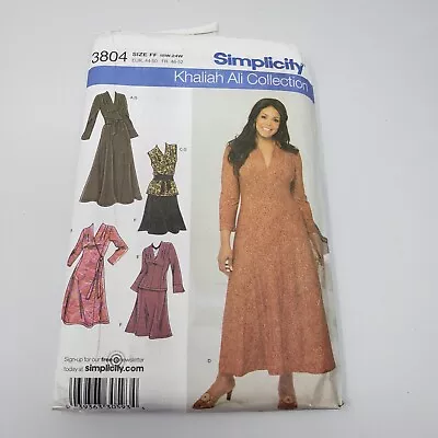 Simplicity Sewing Pattern Maxi Wrap Dress Top Skirt 3804 Womens 18W-24W Plus • $16.39