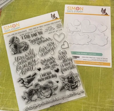 £7.50 • Buy Simon Says Stamp - Love Always Clear Stamp Set & Co-ordinating Dies