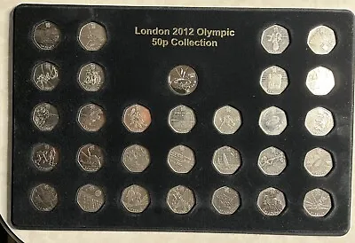 Complete Olympic 50p Coin Set In Bespoke Tray With Completer Medal • £110