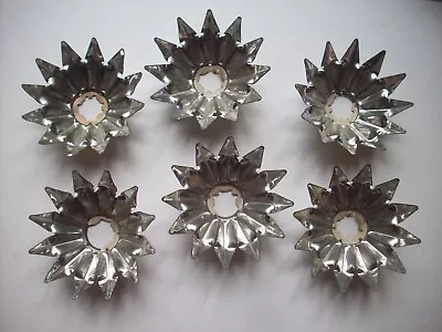 6 Vintage Antique Heavy Metal Tin Light Reflectors • $22.99