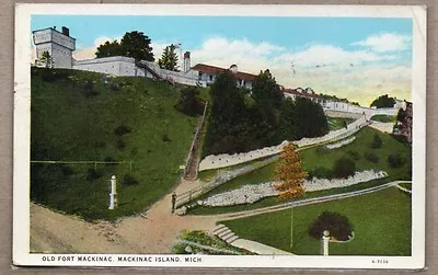 Old Fort Mackinac Mackinac Island Michigan Vintage 1934 Postcard • $8.98