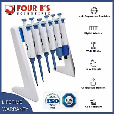 0.1ul-10ml Lab Single Channel Pipette Adjustable Micropipette Volume Transfer US • $29.99