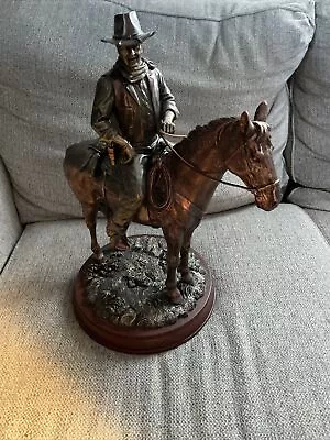 John Wayne On Horseback Bronze Statue • $300