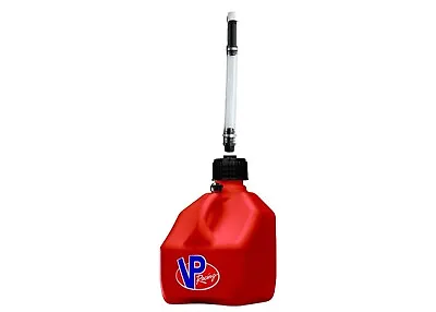 VP Racing Red Square 3 Gallon Race Fuel Jug Gas Can + Fill Hose SCCA IMCA UMP • $46.50