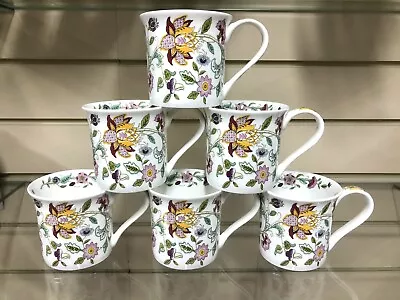 Minton Coffee Mug Floral Tea Coffee Set Of 6 Fine Bone China Ideal Gift • £49.99