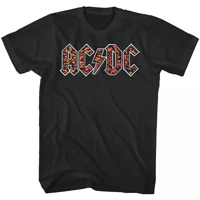 ACDC Leopard Logo Men's T Shirt Animal Print Heavy Metal Rock Band Concert Top • $26.50