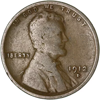 1912 D Lincoln Wheat Cent Good Penny GD • $12.29