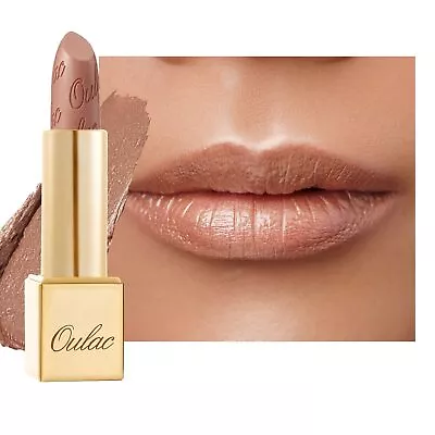 Metallic Shine Glitter Lipstick Nude High Impact Lipcolor Lightweight Soft • £6.76