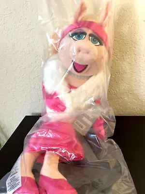 Disney Store MISS PIGGY Plush Stuffed Doll  The Muppets 19   Pink Dress NEW • $29.99