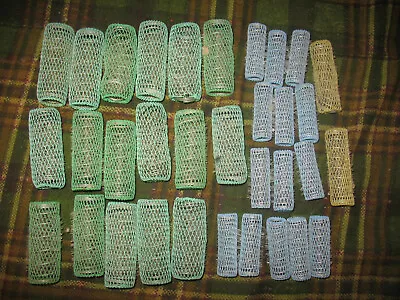 Vintage Lot 33 Wire Brush Mesh Hair Rollers Curlers Self-Grip 3 Sizes • $8