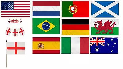 World Cup Large Country Flags National Flags Bunting Union Jack Wales Pride Etc. • £2.65