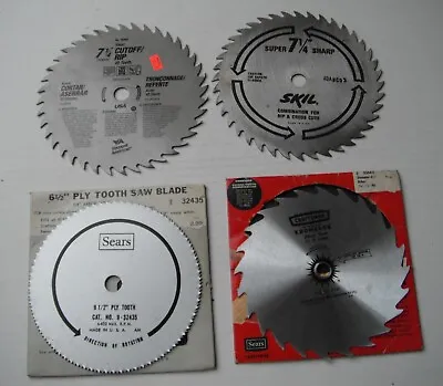 4-Circular Saw Blades..looks Unused...Sears Skil Vermont America...USA-old Er • $17.95