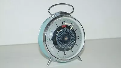 Wind-up Desk Alarm Clock With Metal Body & Animated/Moving Dial - Excellent • $12