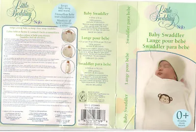 Little Bedding By Nojo Applique Safary Baby Swaddle 0 To 3 Months • $5