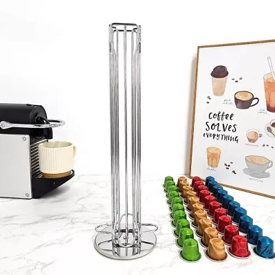 Rotating 40 Capsule Coffee Pod Capsule Holder Tower Stand Rack For Dolce Gusto • $44.02