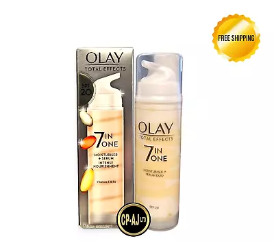 £8.95 • Buy Olay Total Effects Anti-Ageing Moisturiser And Serum Duo SPF 20 40ml DMG BOX