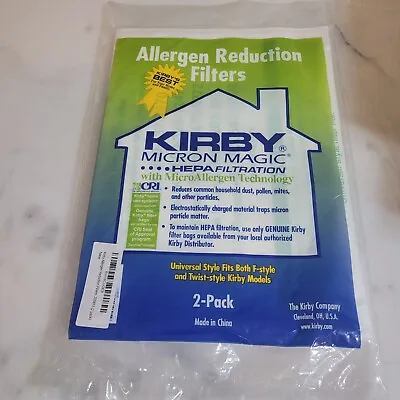  KIRBY VACUUM BAGS UNIVERSAL F Style MICRON MAGIC 2 Pack • $13.50