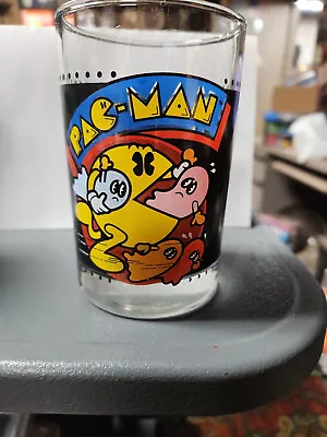 Pacman Drinking Glass VTG 1980 Bally Video Game Cup Arbys Ghost Inky Pinky Clyde • $10.79