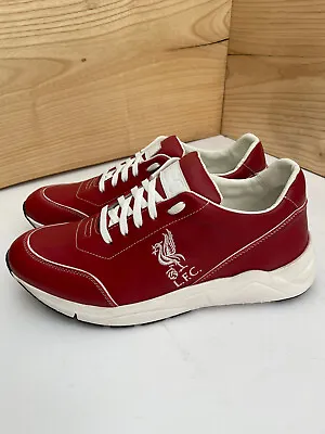 £118.80 • Buy LIVERPOOL Men's Red Leather Trainers / Sneakers /shoes / Embroidered Logo 9UK