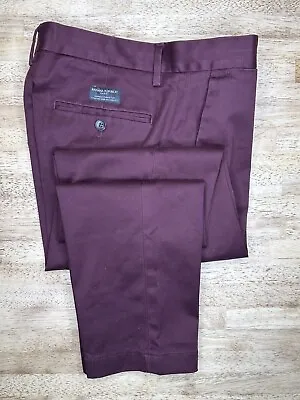 Banana Republic Mason Tapered Fit Rapid Movement Chino  30x32 Burgundy • $25