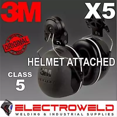 3M X5 Peltor Helmet Mounted Earmuffs Ear Muffs Hard Hat Cap Mount Class 5 X5P3EG • $68.95