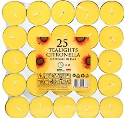 Prices Pack Of 25 Scented Tealights Quality Candles Tea Night Lights 4 Hour Burn • £3.90