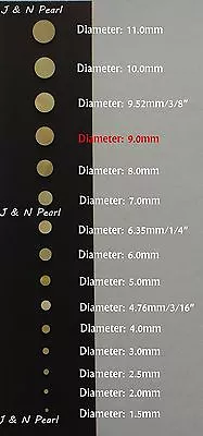 50+3pcs Free 9.0mm Gold Mother Of Pearl DotsShinyGold With IridescenceA Grade • $17.59