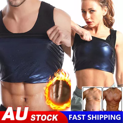 Women&Men Sweat Shaper Premium Workout Tank Top Slimming Polymer Sauna Vest Gym • $9.75