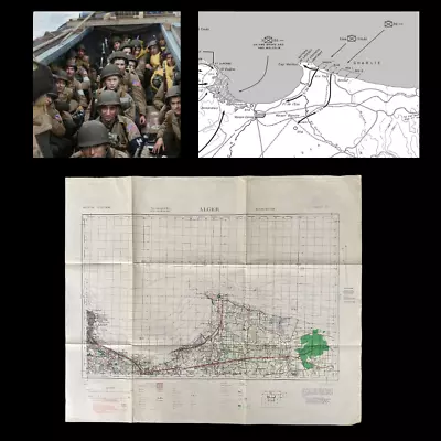 WWII D-Day Operation Touch  CHARLIE BEACH  Eastern Force Amphibious Invasion Map • $752