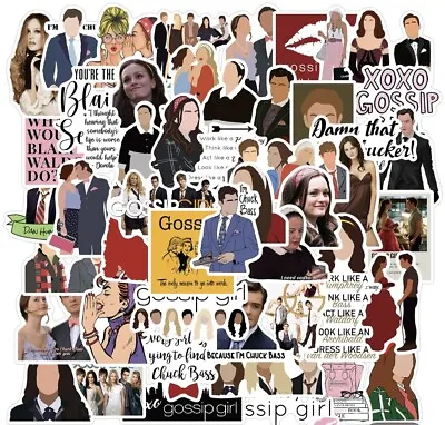 50 PCS Gossip Girl TV Stickers Free Shipping Hydro Yeti Laptop Truck Car Wall • £7.08